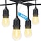 Luxrite 24FT LED Outdoor String Lights Commercial Grade Waterproof 12 Edison S14 Bulbs IP65 Hanging Lights LR40030-1PK - alternate 1
